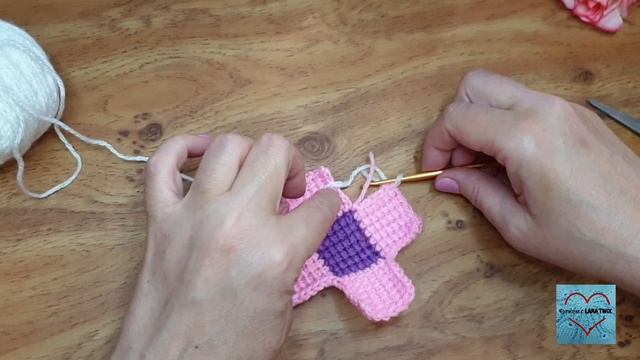 Плед крючком тунисским вязанием* Мастеркласс*