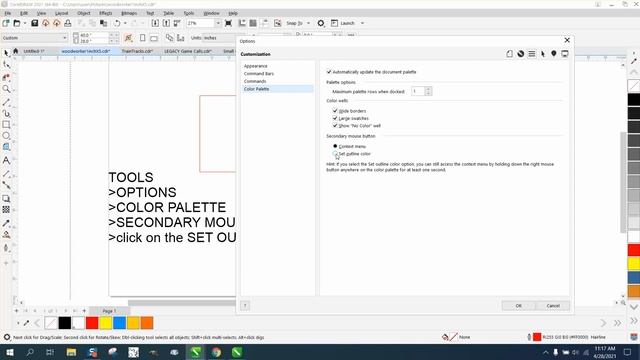 Corel Draw Tips & Tricks NO outline on color Palette NOT working смотреть онлайн