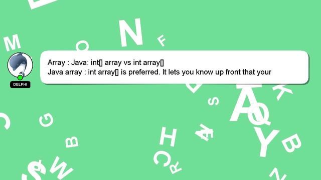 Array : Java: int[] array vs int array[] смотреть онлайн