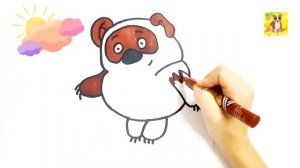 Винни пух.Мультик.Раскраска.Рисунок для детей.