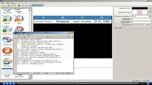 Použití komponenty DataGrid a datového zdroje Excel Data Source - InfoPanels Layout Editor смотреть онлайн