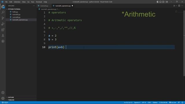 Operators In Python || Arithmetic Operator || Python Tutorial Part #05 смотреть онлайн