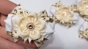 ? Теперь только миниатюрные бантики! DIY! camellia bows ?.mp4
