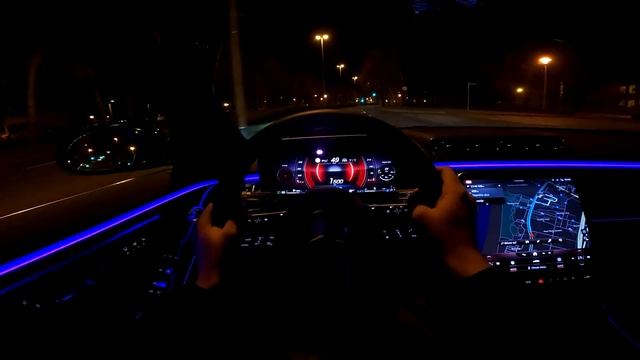 NEW  MERCEDES S-Class 2021 - NIGHT POV Test Drive (Pure Driving, S350d AMG Line)