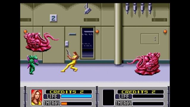 Sega Mega Drive 2 (Smd) 16-bit Alien Storm Mission 5 Save the laboratory