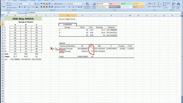 Excel - One-Way ANOVA Analysis Toolpack смотреть онлайн