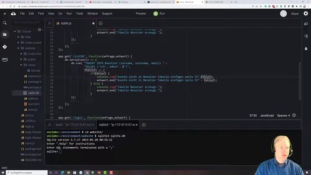 SQLite auf AWS Daten einfügen смотреть онлайн