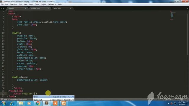 Scroll top button - back to top Using Only HTML & CSS смотреть онлайн