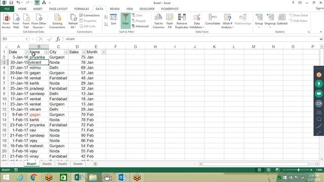 Filter Sorting Advance Filter Microsoft Excel Training Call 9718724322 смотреть онлайн