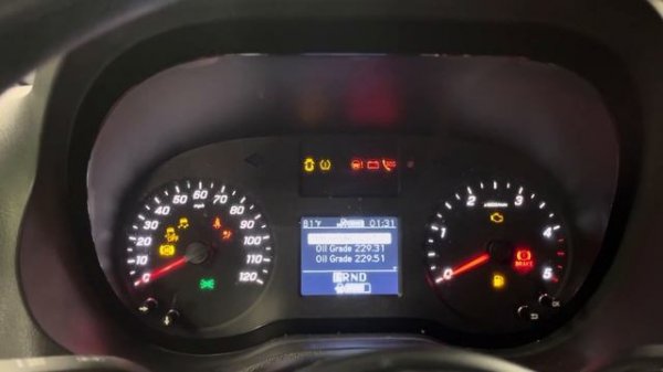 Reset 2019+ sprinter maintenance reminder, no steering wheel controls. 907 Sprinter oil change rese