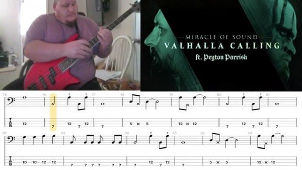 Miracle of sound - valhalla calling ft. peyton parrish(bass tab)