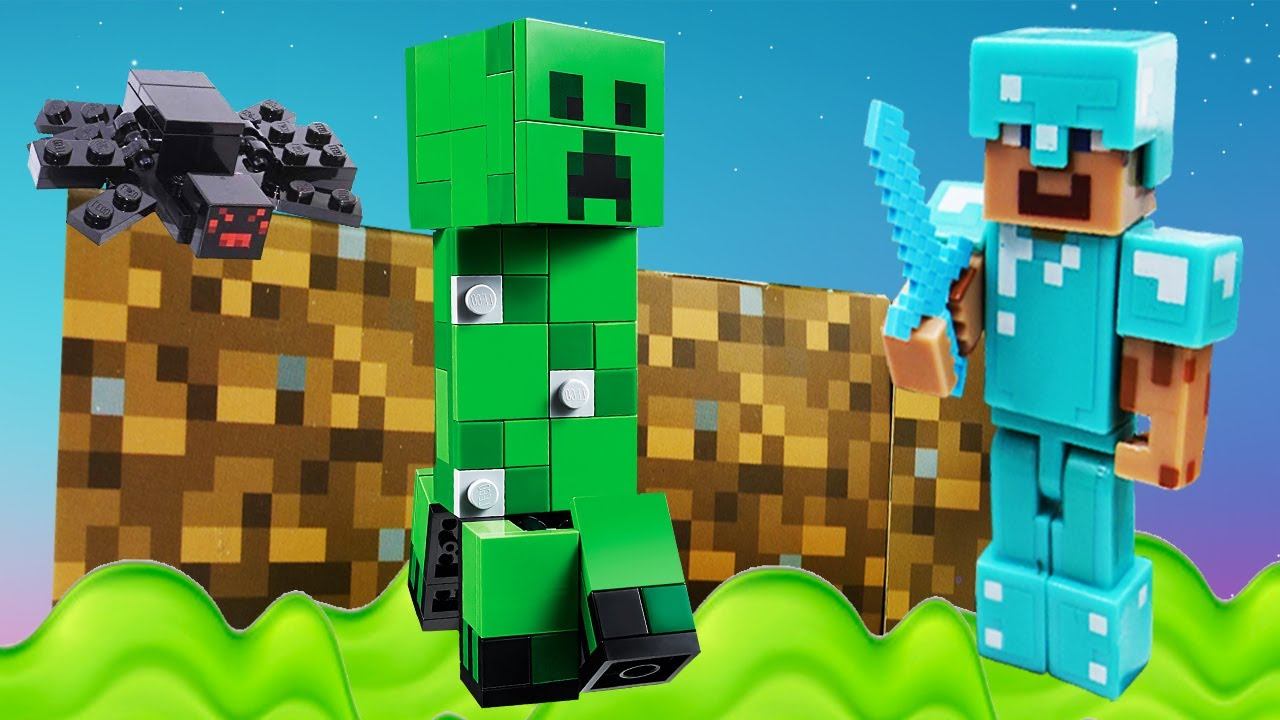 Стив Майнкрафт в видео сборнике - Ловушки, битвы и мобы Minecraft! - Обзор игры для мальчиков. смотреть онлайн