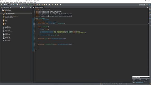 Minecraft Modding Tutorial For MC 1.14/1.14.3 - Basic Mod Classes