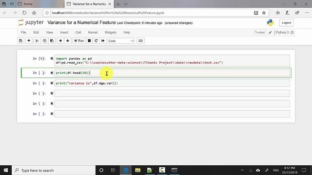 Variance for a column in a dataset using Python смотреть онлайн