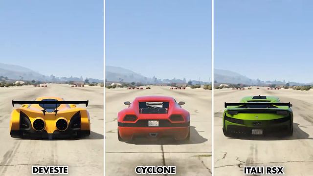 GTA 5 ONLINE WHICH IS FASTEST: ITALI RSX VS CYCLONE VS DEVESTE смотреть онлайн