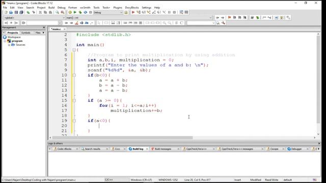 Write A Program To Print Multiplication By Using Addition In C Language смотреть онлайн