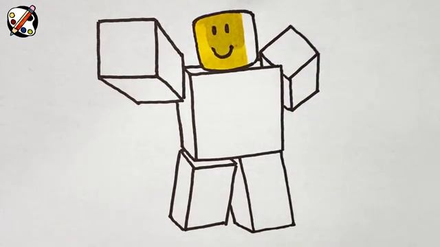 How to Draw a Roblox Noob / Roblox Drawing Easy смотреть онлайн