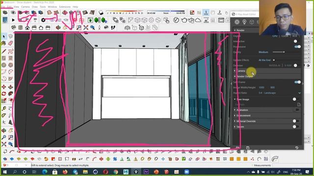 V-ray for Sketch Up [ Interior Design ] _Add Rectangle Light in to Bedroom_By You Tith Part-02 смотреть онлайн