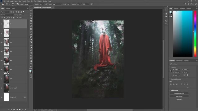Painterly effect in Photoshop | Art History Brush Tool смотреть онлайн