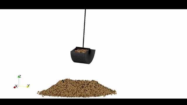 Crane Simulation picking up wet sand - Particle Simulation with LIGGGHTS смотреть онлайн
