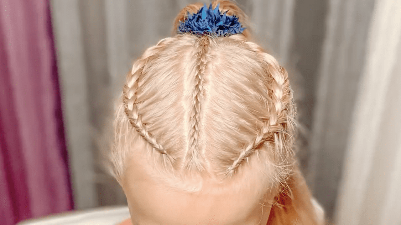 Косы с хвостом. Прически для девочек смотреть онлайн