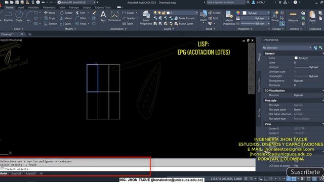 LISP ▶️- ACOTADO DE LOTES (AUTOCAD) смотреть онлайн