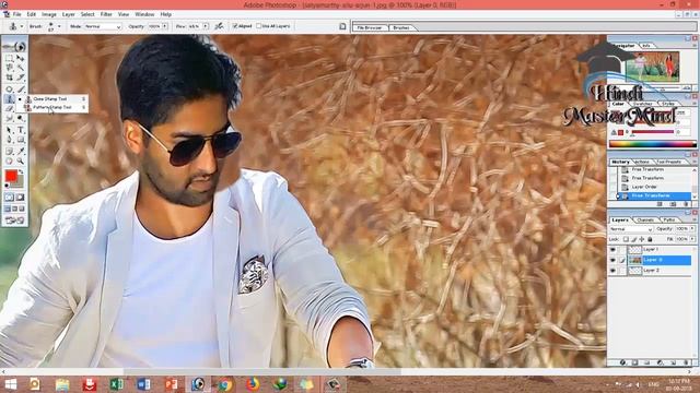 adobe photoshop change face tutorial in Hindi (adobe Photoshop 7.0 Tutorial for beginners) смотреть онлайн