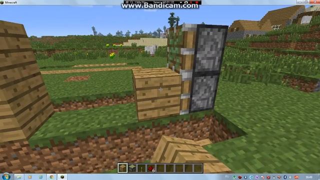 Делаем ворота в minecraft с помощью рычега! смотреть онлайн