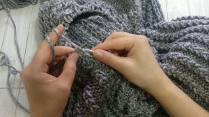 ?Мастер-класс КАРДИГАН С КАПЮШОНОМ / реглан - погон / БЕЗ ШВОВ спицами. Вяжем РУКАВА 5 ЧАСТЬ ❄️