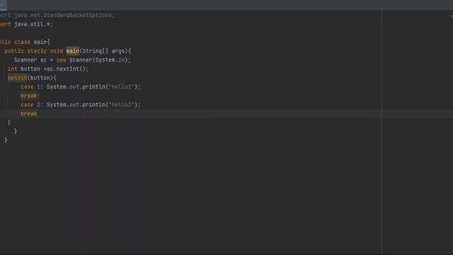 switch statement of Java program in type button смотреть онлайн