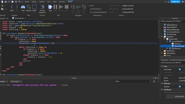 How to make a Stamina system with GUI in Roblox! (Roblox Studio Scripting Tutorial 2022) смотреть онлайн