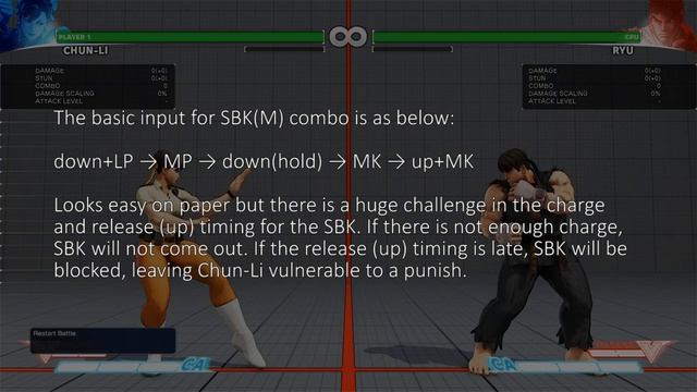 SFV: Chun-Li SBK (M) Combo Tutorial смотреть онлайн