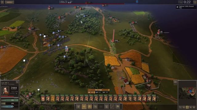 Ep 104 Gettysburg Run 2 Day 2 Part 2 Ultimate General Civil War Legendary CSA Campaign смотреть онлайн