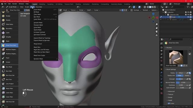 Blender 3.5 Tutorial - Face Sets Explained! смотреть онлайн