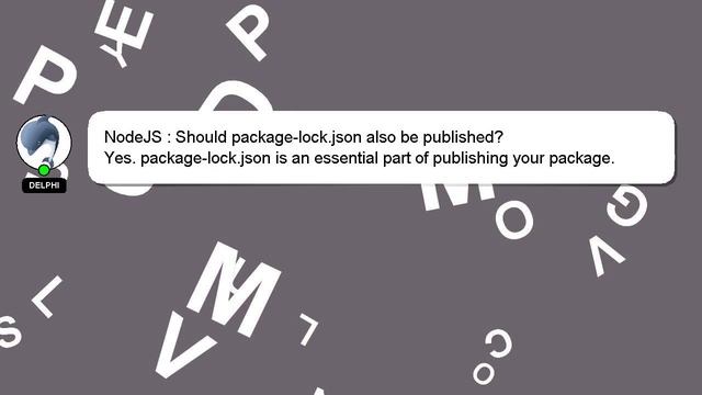 NodeJS : Should package-lock.json also be published? смотреть онлайн