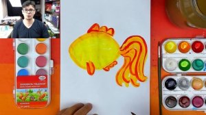 Как нарисовать Золотую Рыбку - рисуем русские сказки