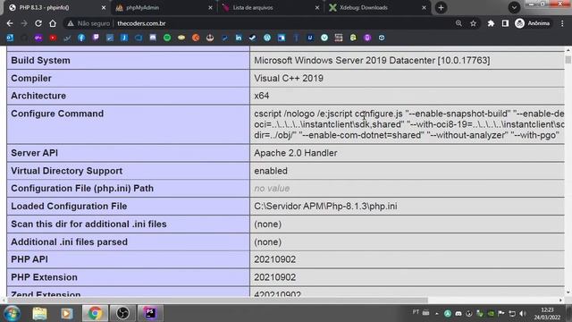 Montar Servidor PHP WINDOWS - #06 - Instalando extensão xdebug no php смотреть онлайн