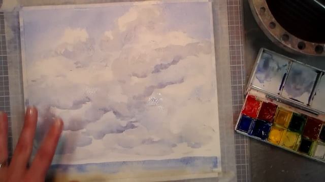 How To Paint Cumulus Clouds In Watercolor