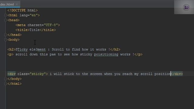 #sticky #stickyelment #html #CSS | How to create Sticky Element using HTML | CSS смотреть онлайн