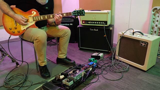Tone King Gremlin and Dr Z Max 18 (ABY box) Gibson LP Reissue 1959 смотреть онлайн