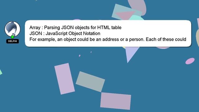 Array : Parsing JSON objects for HTML table смотреть онлайн