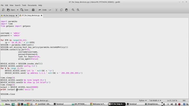 Python learning for Network Engineers | Part 10 | using for loop range for devices смотреть онлайн