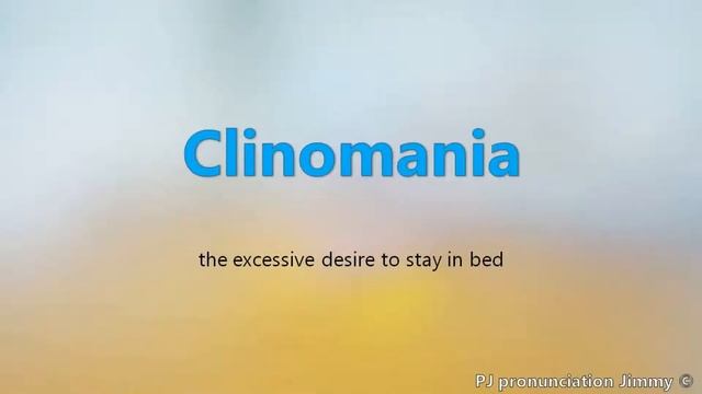 How to pronounce Clinomania - the names of weird syndromes смотреть онлайн