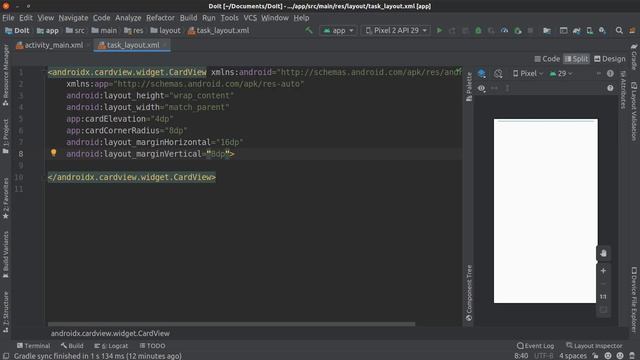 To Do List App Android Studio Tutorial | Part 2 - Material Layout Design (Recycler View, Card View) смотреть онлайн