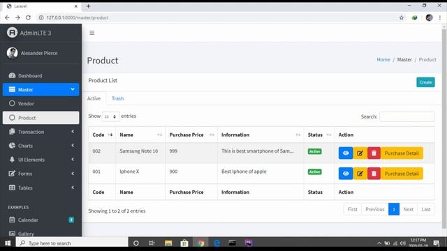 Laravel 6 tutorial 16 Purchase Order View Receive Product History смотреть онлайн