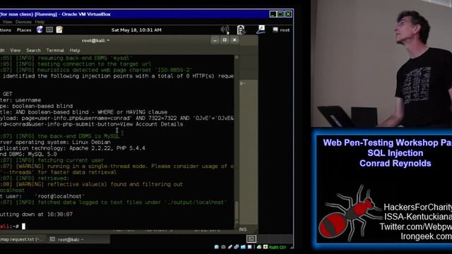 Web PenTesting Workshop Part 2 of 12 SQL Injection Conrad Reynolds смотреть онлайн