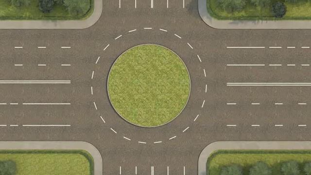 Проезд перекрестка с круговым движением. смотреть онлайн