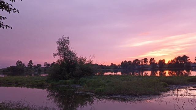 Карасье озеро, закат солнца. Новосибирская область. смотреть онлайн