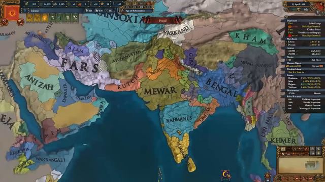 Let's Play EU4 Ep17 Mewar - Rajputana! смотреть онлайн