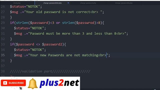Change Password by updating MySQL record using old and new password after validation in PHP смотреть онлайн